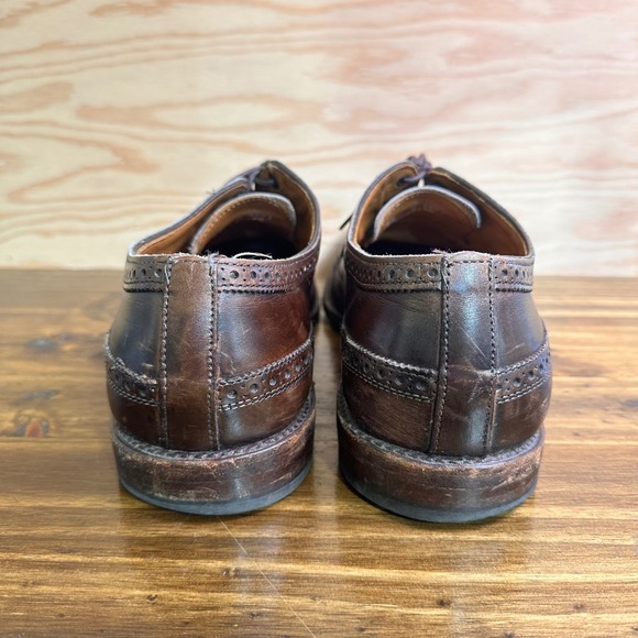 Allen Edmonds Leiden Brown Leather Wingtip Blucher Dress Shoes Mens Size 13 B main image 6